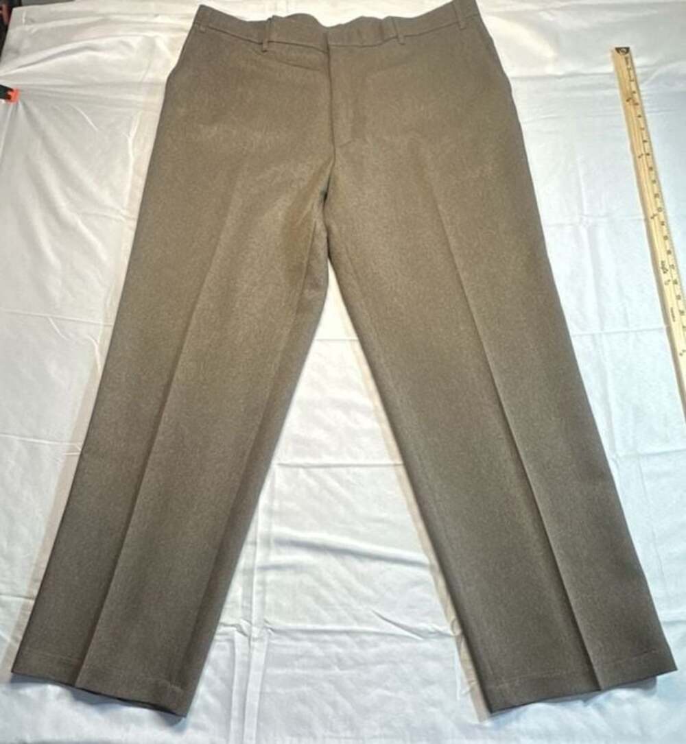 Vintage 1990s Levi’s Action Slacks Brown Polyester Dress Pants Men’s 40x32